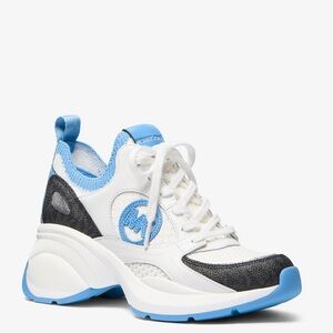 Michael Kors White and Blue Women's Sneakers